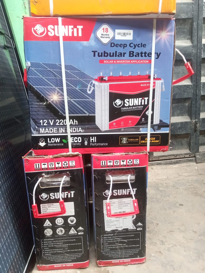 Sunfit 220A Indian tubular batteries 