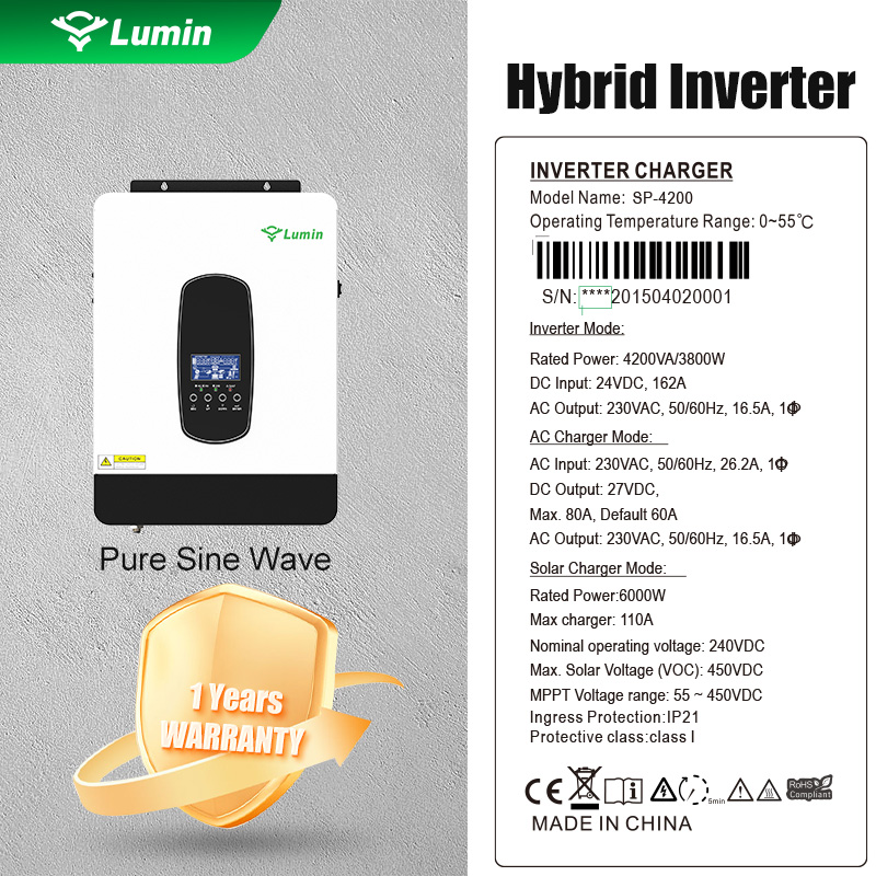 LUMIN-INVERTER HYBRID-SP-4200-24V-4.2KVA/3800W